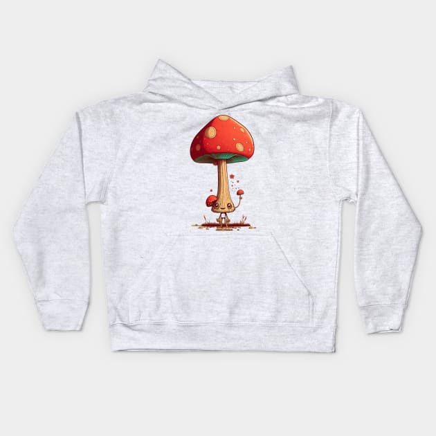 Mushroom Dude Kids Hoodie by TheJadeCat